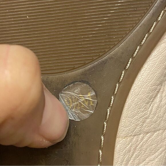 Banana Republic leather tan black cap toe classic Ballet Flats comfort shoes 9.5 - Picture 9 of 9